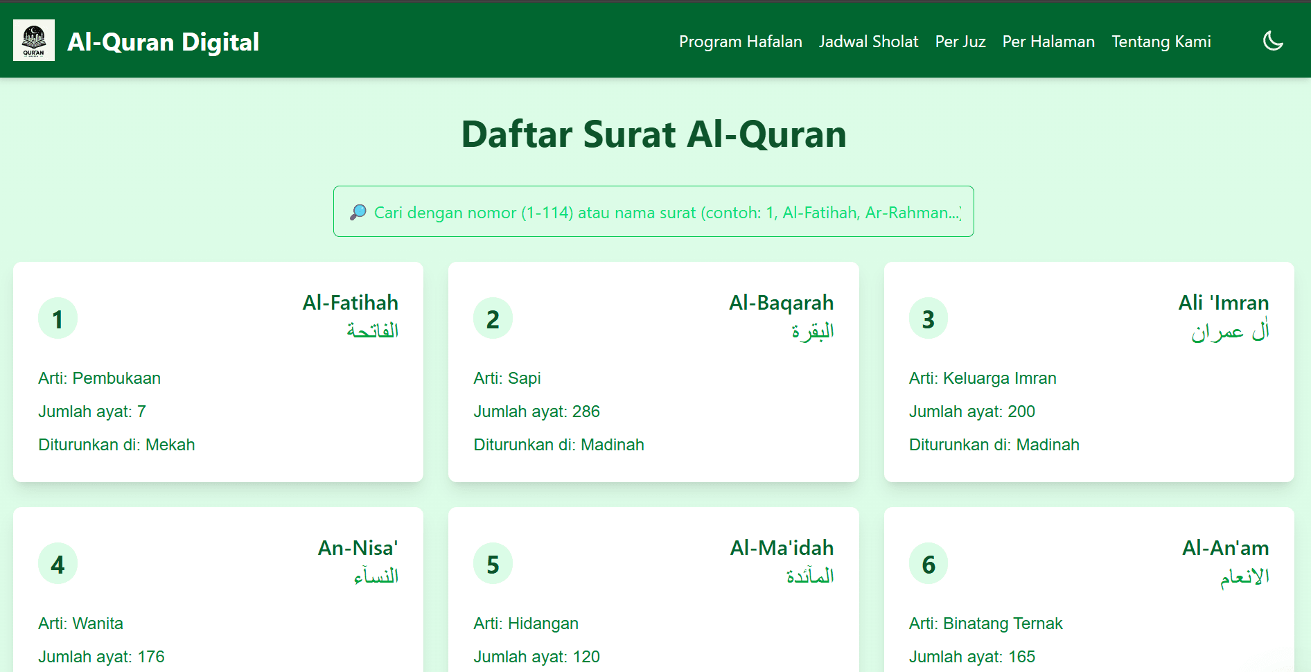 Aplikasi Hafalan Qur'an